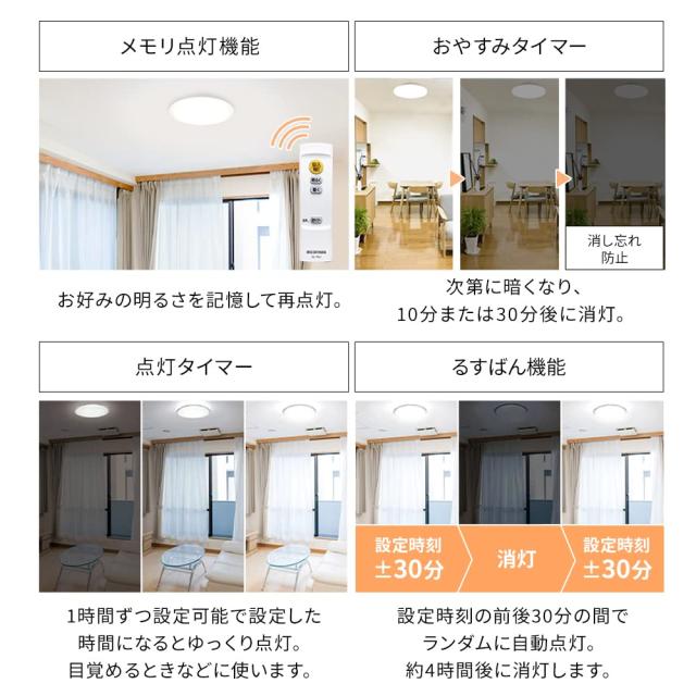 【節電対策】 アイリスオーヤマ シーリングライト 8畳 LED 4000lm 調光10段階 常夜灯 リモコン付 おやすみタイマー るすばん機能 クリアの通販は