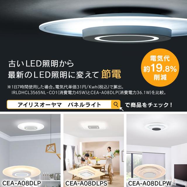 【節電対策】 アイリスオーヤマ シーリングライト 8畳 LED 4000lm 調光10段階 常夜灯 リモコン付 おやすみタイマー るすばん機能 クリアの通販は
