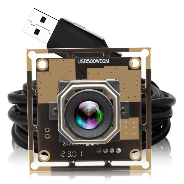 ELP USB カメラ 5MP ウェブカメラ 100 度オートフォーカスレンズカメラ