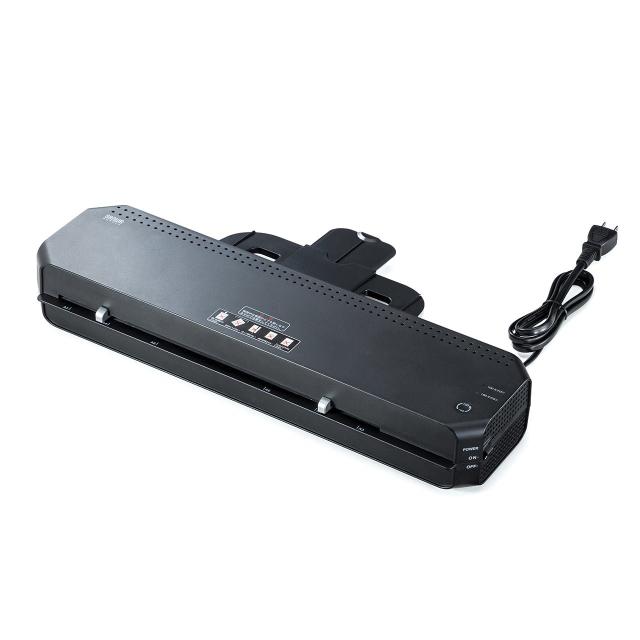 サンワダイレクト ラミネーター A3 / A4 対応 4本ローラー 90秒高速ウォームアップ 150μフィルム厚対応 400-LM004