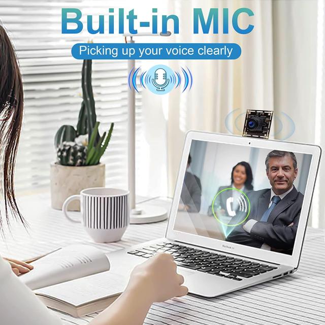 ELP 1080P USBカメラモジュール 100度無歪みレンズ付き 2MP小型USB