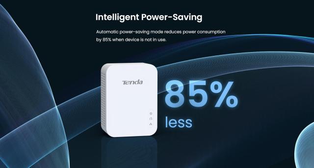 Tenda AV1000 1ポートギガビット電力線アダプタ、最大1000Mbps（PH3）