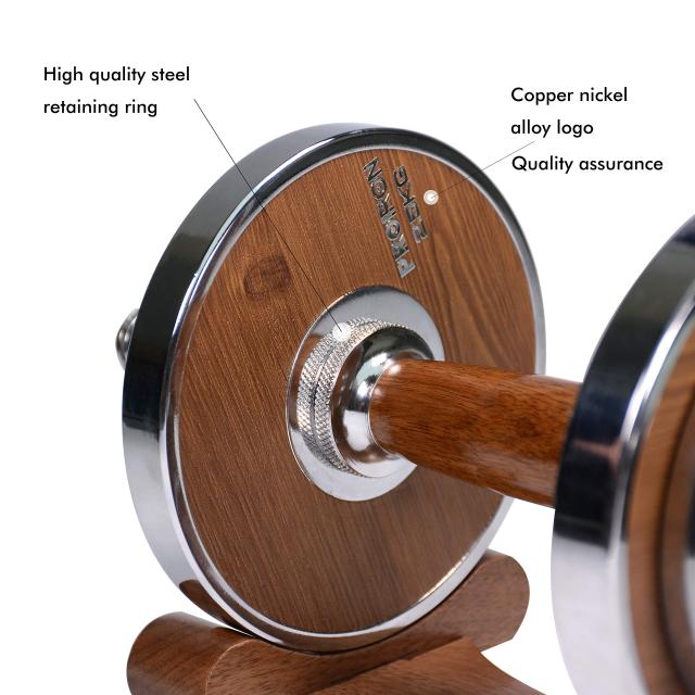 PROIRON ダンベル 10kg 2個セット革新的なウォールナット・鋼製の20kg