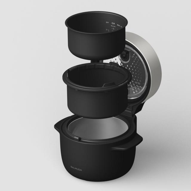 バルミューダ ザ ゴハン 3合炊き電気炊飯器 BALMUDA The Gohan K03A-BK