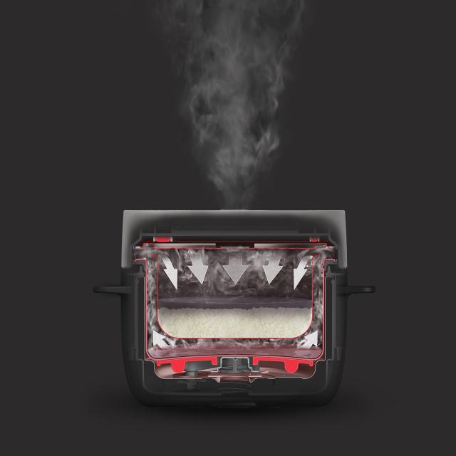 バルミューダ ザ ゴハン 3合炊き電気炊飯器 BALMUDA The Gohan K03A-BK_7