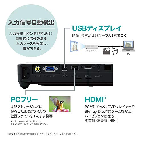 エプソン プロジェクター EB-1780W 3,000lm WXGA 1.8kg_6