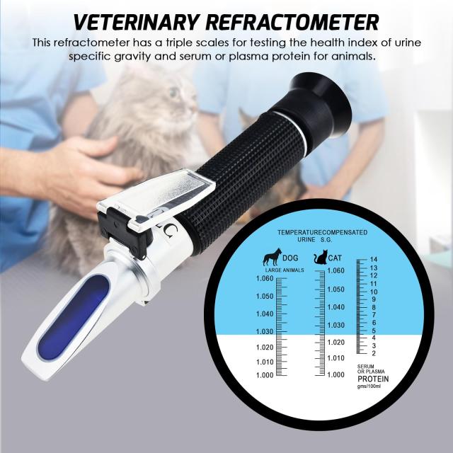 TEKCOPLUS ペット犬猫 尿比重屈折計 SG犬猫の尿比重 SP血清タンパク質