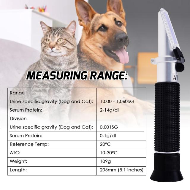 TEKCOPLUS ペット犬猫 尿比重屈折計 SG犬猫の尿比重 SP血清タンパク質