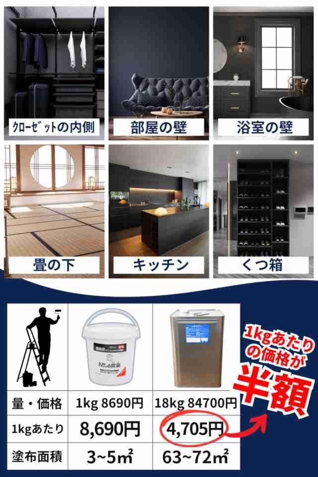 Amazon | 【塗る備長炭】チャコールペイント わたしの炭家 吸放湿性備長炭塗料 水性 ブラック 新築 リフォーム リノベーション 古民家 DIY  初心者からプロまで 1kg | 塗料缶・ペンキ