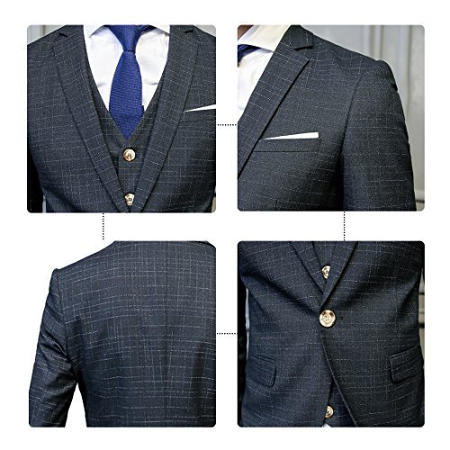 CEEN] スリーピース メンズ 1つボタン スーツ オシャレ スタイリッシュ