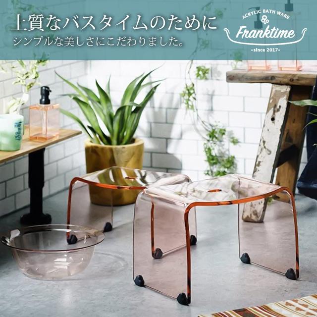 リス 風呂椅子 フランクタイム クリアピンク バスチェアー S 高さ 20cm_1