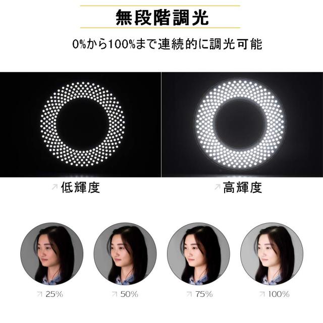F＆V R300S SE LEDリングライト CRI95二色無段階調光 小型軽量 ビデオ撮影用_2