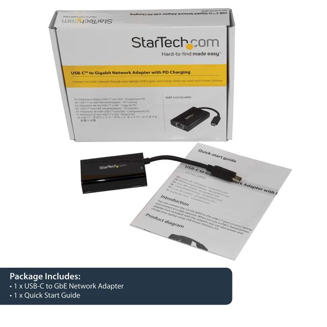 StarTech.com 有線LANアダプター/USB Type-C - RJ45/USB 3.1/ギガビットイーサネット/USB PD 2.0/Thunderbolt 3 互換 US1GC30PD_4