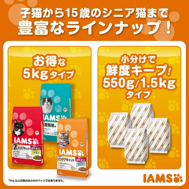 アイムス (IAMS) キャットフード インドアキャット チキン 成猫用 1.5kg×6 (ケース販売)_3