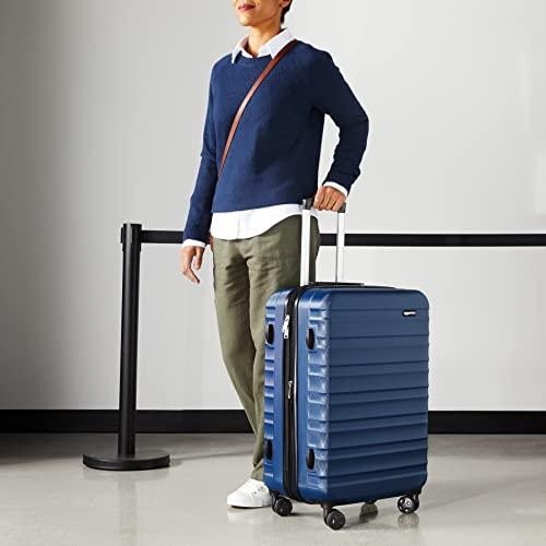 Amazonベーシック スーツケース キャリーケース ハードタイプ ダブルキャスター付き 拡張機能付き 78cm ネイビーの通販は