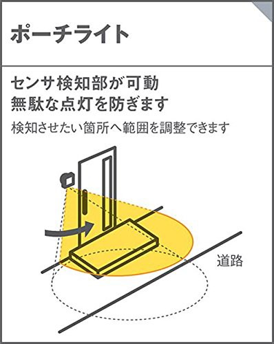 パナソニック(Panasonic) LED ポーチライト 壁直付型 40形 電球色 LGWC80446LE1の通販は