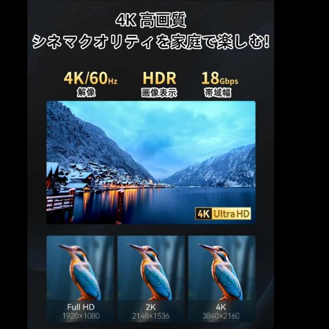 DTECH 配管用 着脱式 HDMI光ケーブル 15m HDMI タイプA ＋HDMI タイプD 4K 60Hz ハイスピード 18Gbps HDCP2.2 HDR ARC 3D CEC EDID対応_3