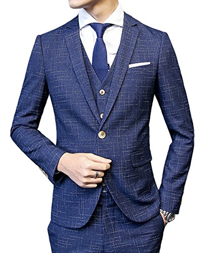 CEEN] スリーピース メンズ 1つボタン スーツ オシャレ スタイリッシュ