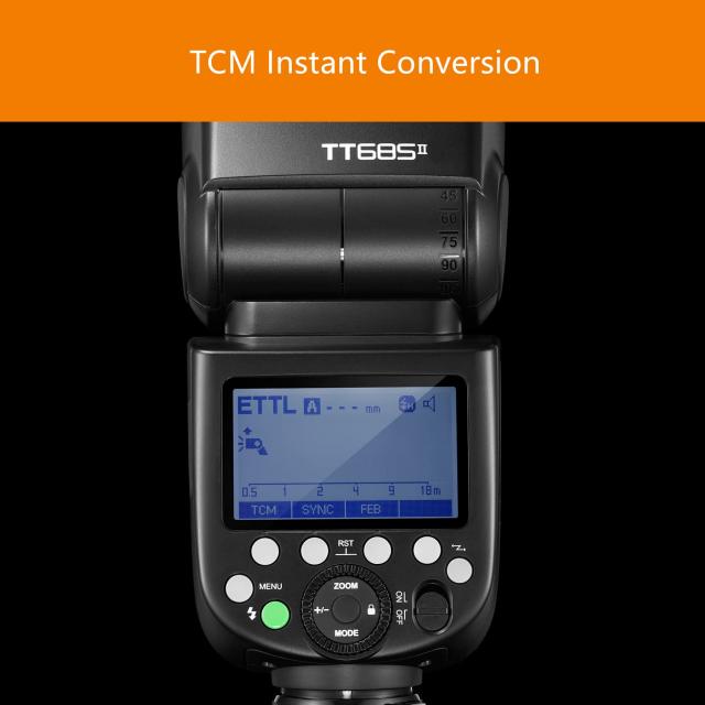 【正規品 技適マーク付き日本語説明書付】GODOX Thinklite TT685II-S TTL 2.4G 無線ラジオシステム マスターとスレーブ スピードライト