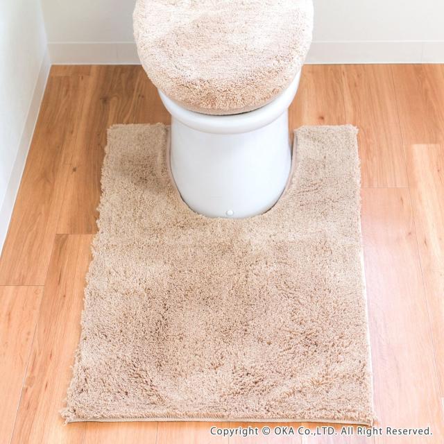 オカ 乾度良好 Dナチュレ 耳長ロングサイズ トイレマット 約105×65cm (ベージュ)_1
