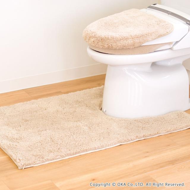 オカ 乾度良好 Dナチュレ 耳長ロングサイズ トイレマット 約105×65cm (ベージュ)_6