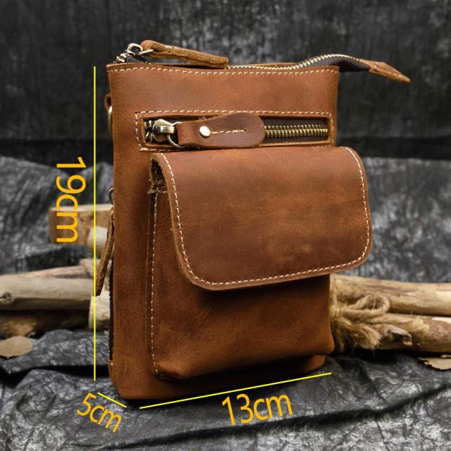 ウエストポーチ ベルトポーチ メンズ ヒップバッグ ショルダーバッグ 本革 3Way 小型 レザー 男女兼用 ポーチ ウエストバッグ レザーポーの通販は