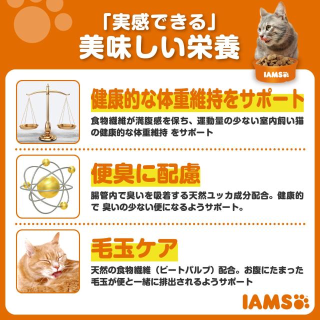 アイムス (IAMS) キャットフード 成猫用 インドアキャット チキン 5kg×2 (ケース販売)_1
