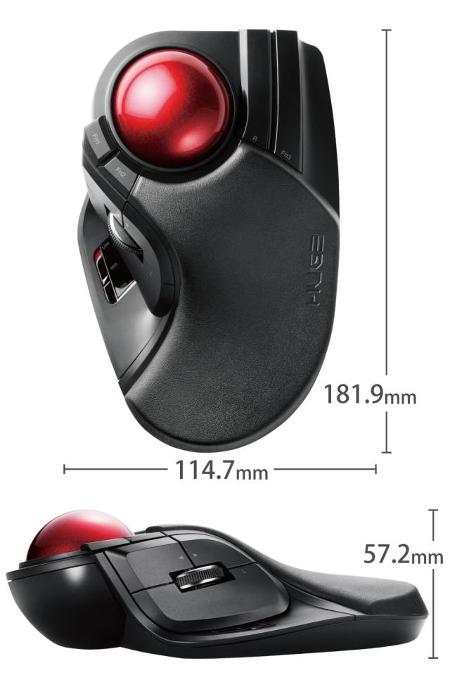 エレコム トラックボールマウス ワイヤレス 大玉 8ボタン チルト機能 ブラック M-HT1DRBK_7