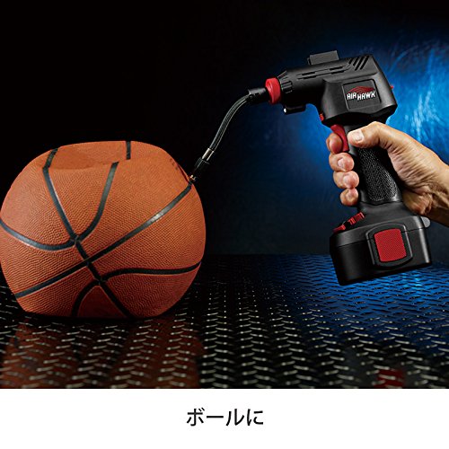 【日本正規品】エアホークプロ　コードレス式電動エアコンプレッサー　日本語説明書付き　小型・軽量空気入れ　カーアダプター(12V車用)_7