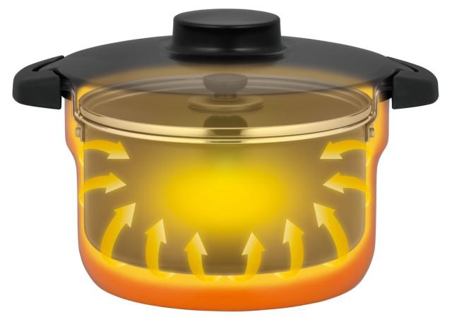 サーモス 真空保温調理器 シャトルシェフ 2.8L (3~5人用) オレンジ 【調理鍋ふっ素コーティング加工】 KBJ-3000 OR_4