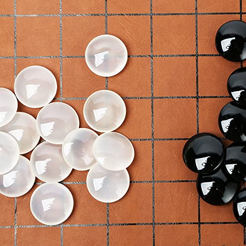 碁石 華能] 天然瑪瑙（メノウ）碁石セット 高級ナツメ製碁笥 豪華化粧