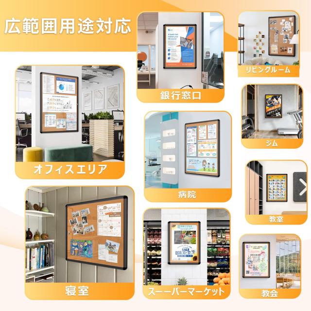 Swansea 屋外掲示板 B2 扉式案内板連絡板 掲示板 屋外 簡易ロック 壁