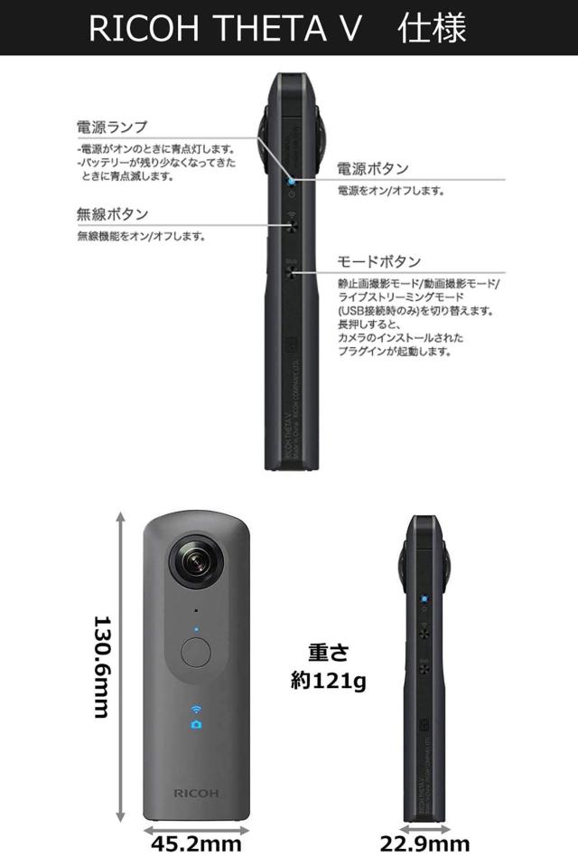 RICOH THETA V 360度カメラ リコー シータ 【公式通販】