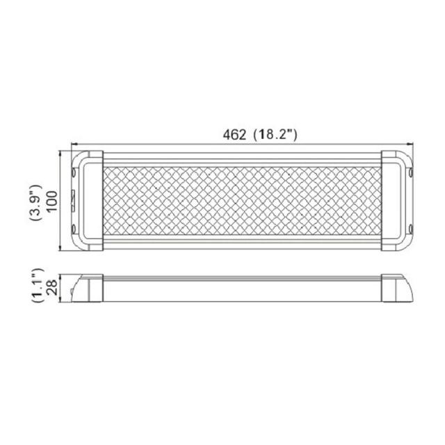 キャンピングカーパーツ 24W 46.2CM 2400ルーメン 12-24V兼用 RV＆ボート/船用LED天井インテリアドーム照明ランプ 1個【Lightronic】_1