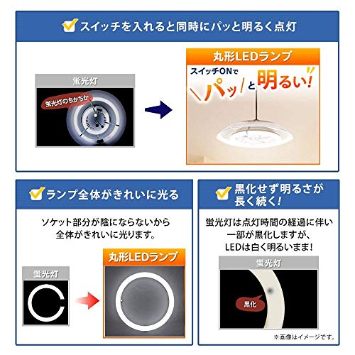 アイリスオーヤマ LED 丸型 (FCL) 32形+40形 昼光色 リモコン付き ペンダントライト用 丸型蛍光灯 LDCL3240SS/D/32-P_6