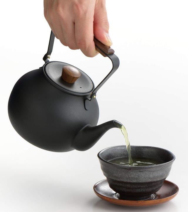宮崎製作所 茶き 急須 茶こし付き 直火不可 0.7L くろいろ 大 CHA-6_1