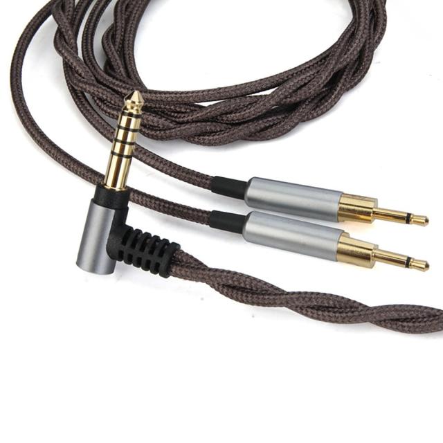 6N単結晶銅 【ブラック 4.4mm 5極 バランス】 ビバボ HD700 対応 交換用 リケーブル ヘッドフォン ケーブル