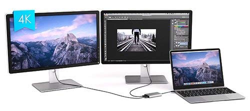 LINKUP - [認証済] Thunderbolt 3とデュアルHDMI 2.0アダプタMac + Windowsハブドックコネクタ拡充機器| Ultra HD 4K 60Hz | Thunderbolt_4