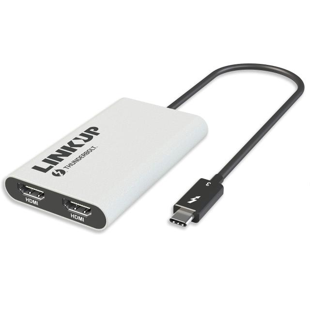 LINKUP - [認証済] Thunderbolt 3とデュアルHDMI 2.0アダプタMac + Windowsハブドックコネクタ拡充機器| Ultra HD 4K 60Hz | Thunderbolt_6