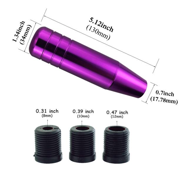 Abfer 短いシフトノブ アルミニウム車スティック ギア シフター ノブ フィットほとんどの自動マニュアル車車トラック用,黒 : Abfer アルミシフトノブ加重ギア スティックシフトノブ