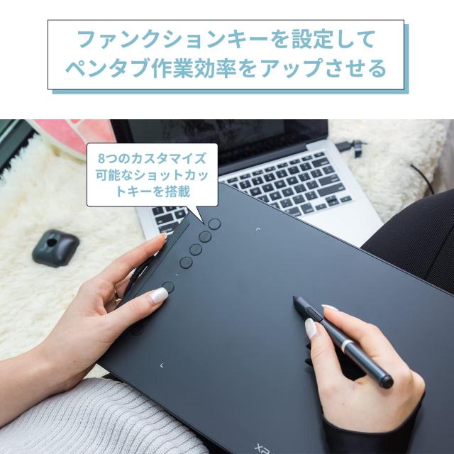 XPPen ペンタブ Decoシリーズ 10x6.25インチ エクスプレスキー8個 ペンタブレット 板タブ お絵かきソフトウェア付き イラスト 初心者 Win_2