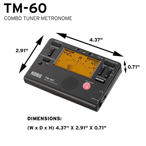 KORG(コルグ) チューナー メトロノーム 同時に使える TM-60 BK