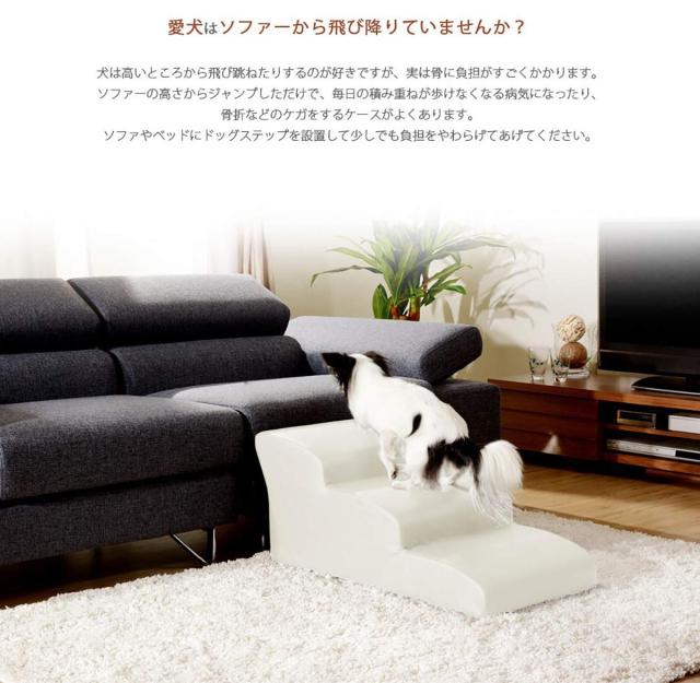 セルタン ドッグステップ 3段 PVCブラウン_3