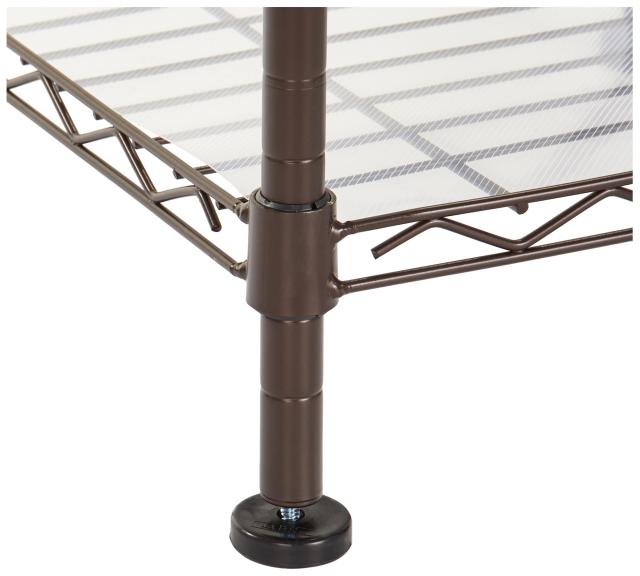 Amazonベーシック ハンガー ラック ワードローブ 収納 延長可能 押入れ 棚付き 2段 頑丈 幅144.8-203.2x奥行35.6x高さ182.9cm ブロンズ