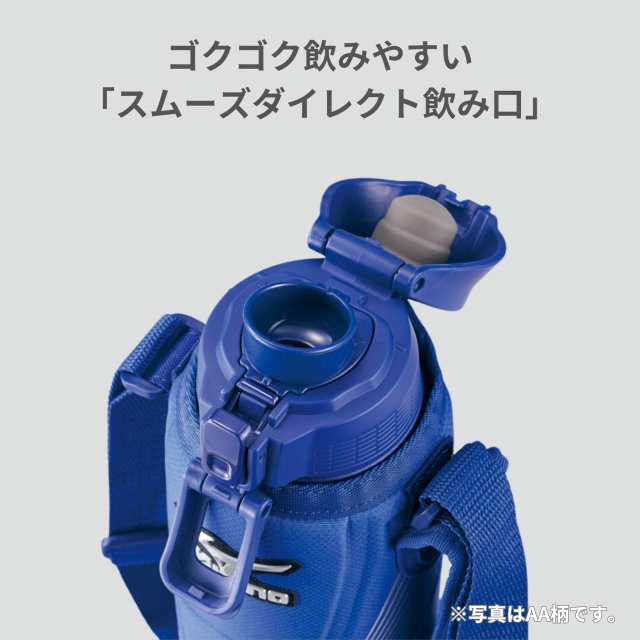 象印マホービン(ZOJIRUSHI) ミズノ 水筒 ステンレス クール スポーツ ボトル 直飲み 1.5L ワンタッチ オープン タイプ ブルー SD-FX15-AAの通販は