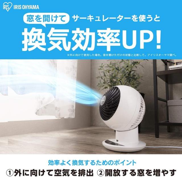 アイリスオーヤマ サーキュレーター アイ 静音 左右首振り 18畳 パワフル送風 PCF-SC15 ホワイト_3