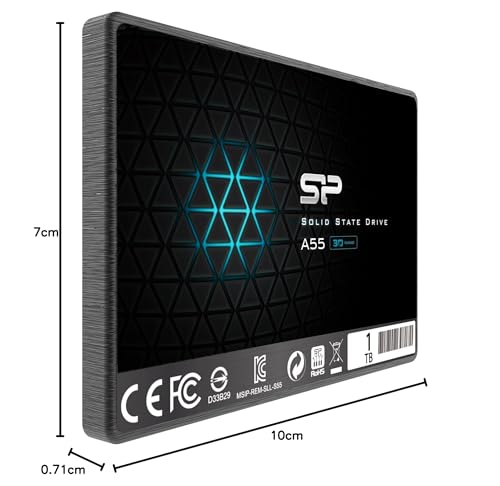 シリコンパワー SSD 1TB 3D NAND採用 SATA3 6Gb/s 2.5インチ 7mm PS4動作確認済 3年保証 A55シリーズ SP001TBSS3A55S25_9