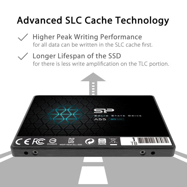 シリコンパワー SSD 1TB 3D NAND採用 SATA3 6Gb/s 2.5インチ 7mm PS4動作確認済 3年保証 A55シリーズ SP001TBSS3A55S25_3