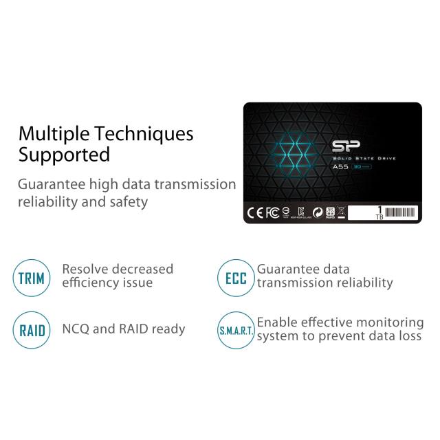 シリコンパワー SSD 1TB 3D NAND採用 SATA3 6Gb/s 2.5インチ 7mm PS4動作確認済 3年保証 A55シリーズ SP001TBSS3A55S25_6