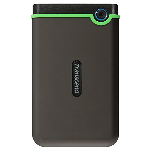 Transcend ポータブルHDD 1TB 耐衝撃 スリムタイプ USB3.1 Gen1 アイロングレー 3年保証 TS1TSJ25M3S_1